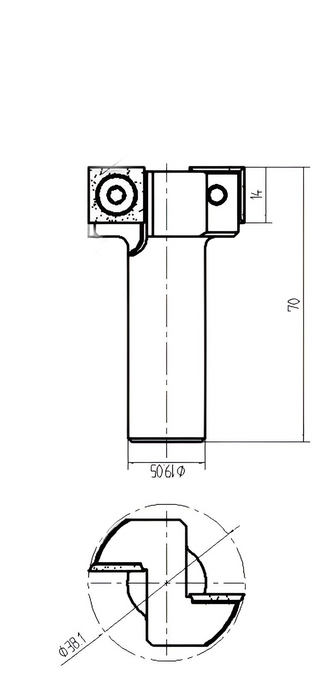 Insert Surfacing/Shaker Door 1-1/2” CD x 3/4” shank