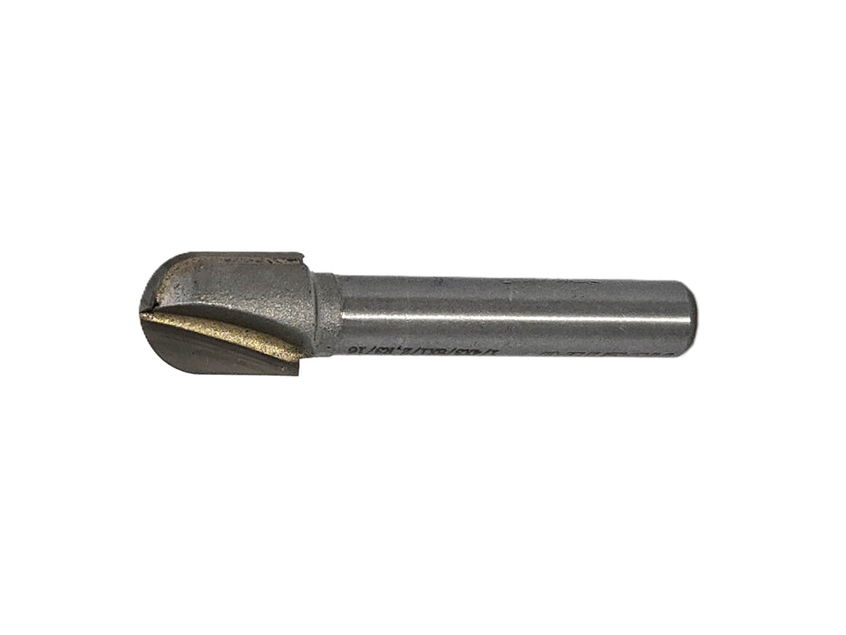 C/T Roundnose Bit (Core Box) 3/8" CD x 3/16" Rad x 1/2" CL x 1/4 Shank x 1 3/4" OAL