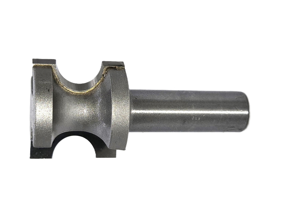 Carbide-tipped Half Round (Bullnose) Bit 1/2" Opening x 1/4" Radius x 7/8" CL x 1/2" Shank x 2 3/8" OAL