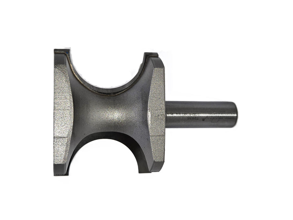 Carbide-tipped Half Round (Bullnose) Bit 1 1/4" Opening x 5/8" Radius x 1 3/4" CL x 1/2" Shank x 3 1/4" OAL