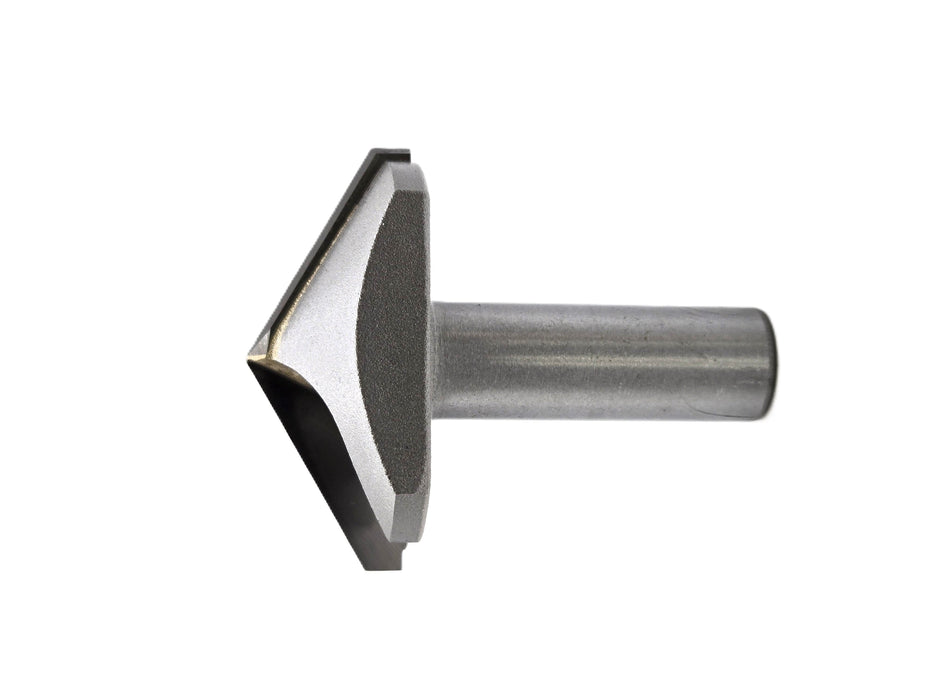 Carbide-tipped 120 Deg V-Groove Bit x 1 3/4" CD x 1" CL x 1/2" Shank x 2 1/4" OAL x 2 Flute