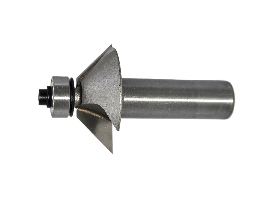 Carbide-tipped 45 Deg Chamfer Bit x 13/16 Height x 1 1/8 Angle CL x 1/2" Shank