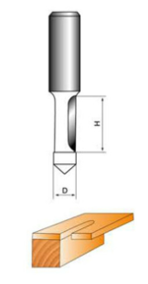 Carbide tipped Panel Pilot Bits x 1 Flute x 1/2" CD x 2" CL x 1/2" Shank x 4 1/8" OAL