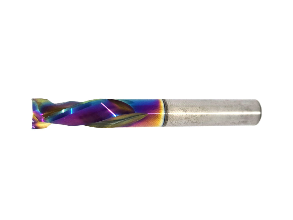 Solid Carbide HD 2+2 Compression 3/8" CD x 7/8" CL x 3/8" Shk x 3" OAL x 3/16" upcut x Zeus Coated